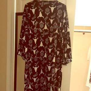 Western Black and White Duster